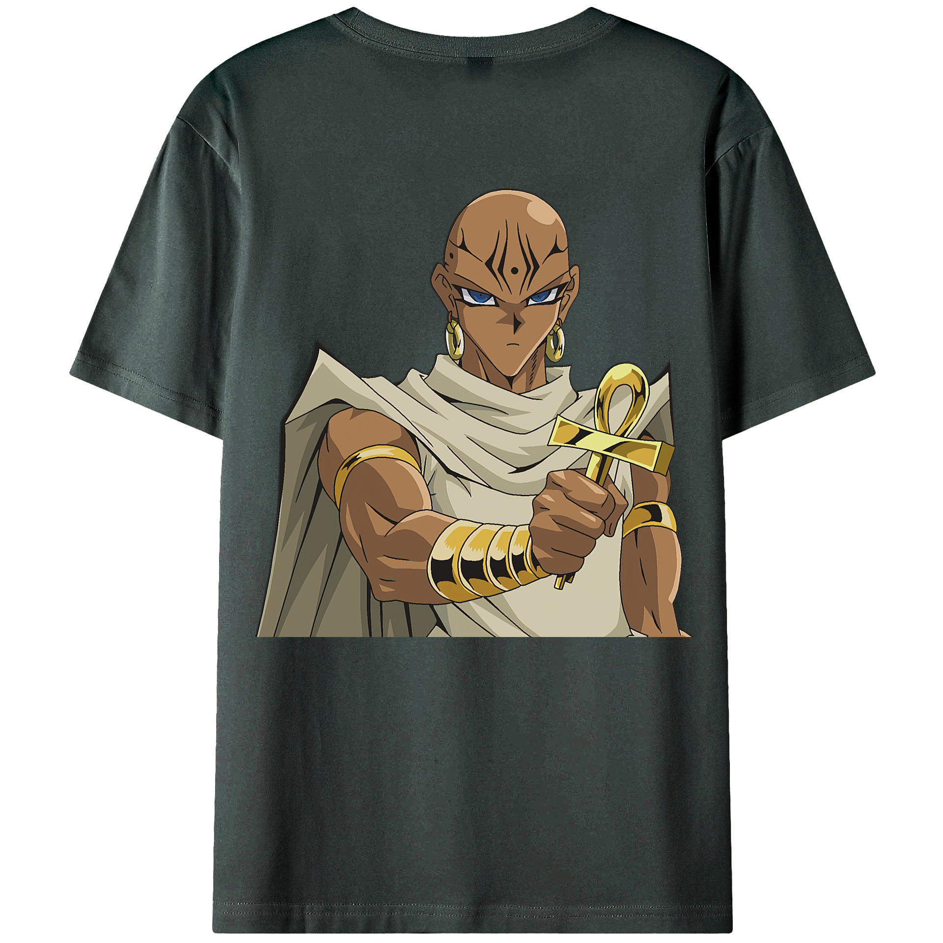 （画像用） 遊☆戯☆王 Yu-Gi-Oh! 綿100％ メンズ半袖Tシャツ（バックプリント） 通気性